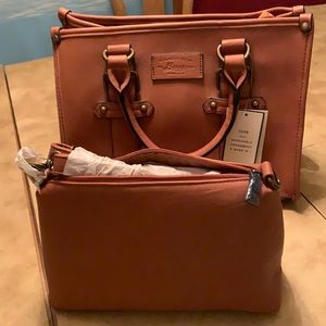 G.H.Bass & Co. Top grain leather tote & crossbody